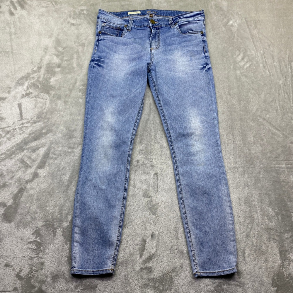 KUT from the Kloth Toothpick Skinny Jeans Women Sz 12S Fits 30" Light Wash Denim